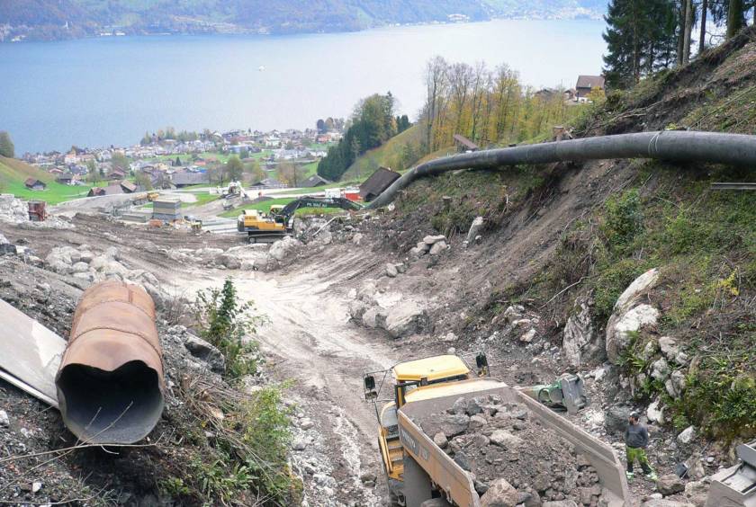 Wasserbau Baustelle Hochwasserschutz